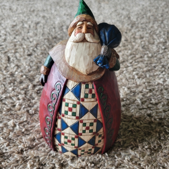 Jim Shore Other - Jim Shore Heartwood Creek 2002 Carved Wood Santa 10"